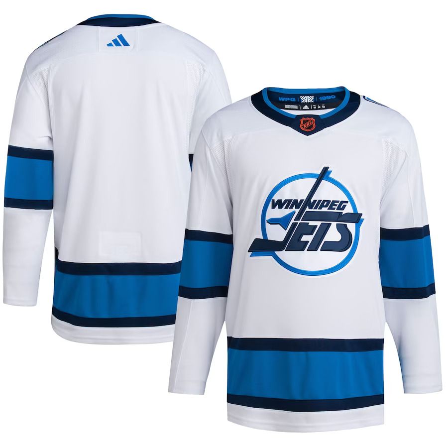 Men Winnipeg Jets adidas White Reverse Retro Authentic Blank NHL Jersey->customized nhl jersey->Custom Jersey